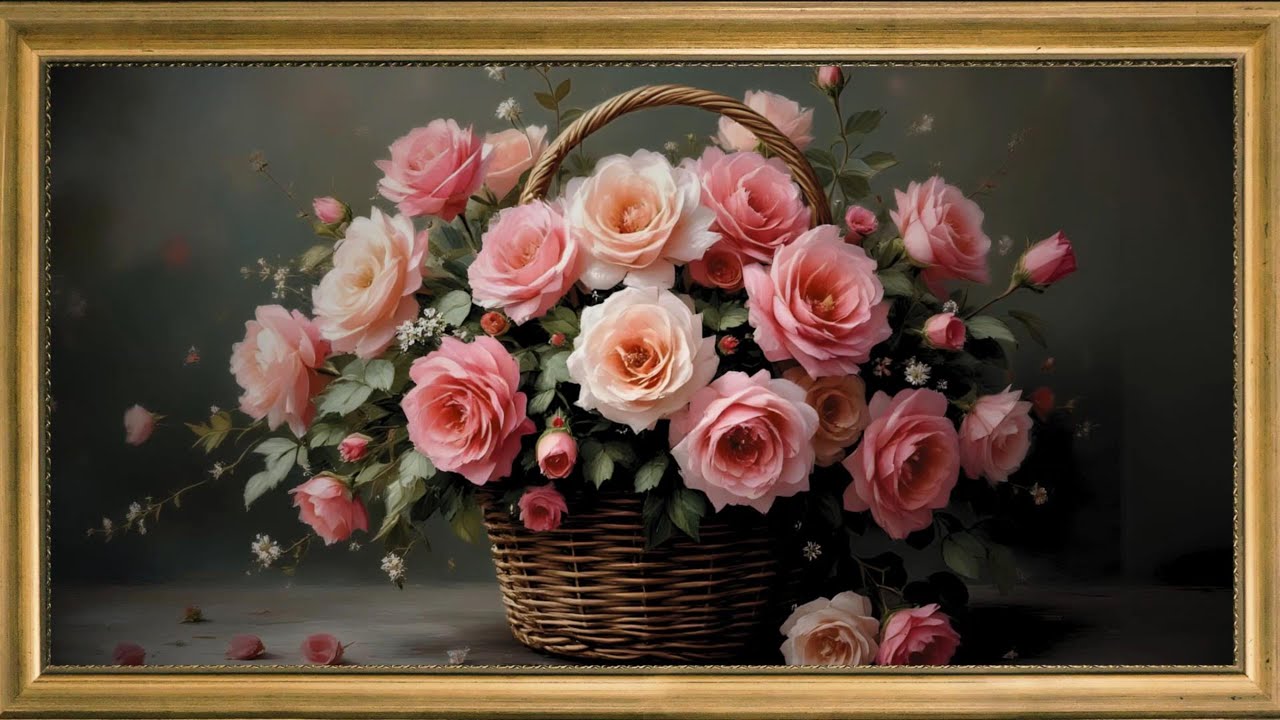 The Science of Relaxation: Pink Roses Ambient Floral Art TV: Spring Floral Collection