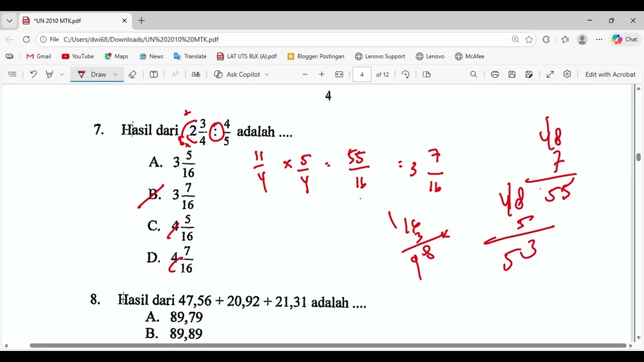 Bahas Soal Asli TKA SD Matematika 10 Part 1 [Persiapan TKA 2026 SD]
