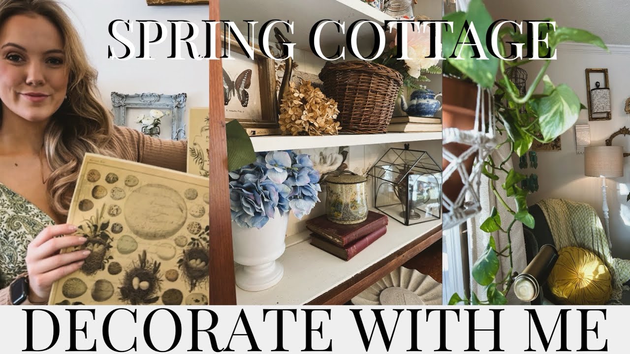 SPRING DECORATE WITH ME | Thrifty Cottage Spring Decor | Spring Decor Ideas 2024