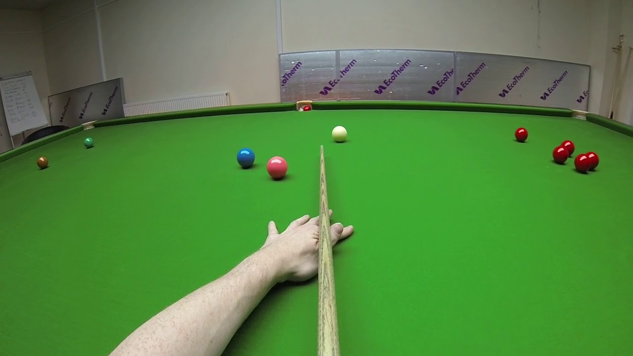 Snooker Headcam Century - 134 kick on the pink