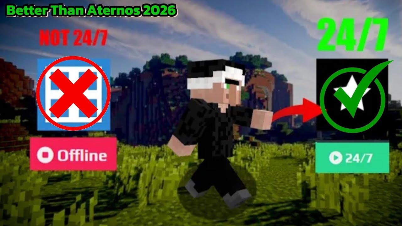 Free 24/7 Minecraft Hosting That Better Than ATERNOS in 2026!