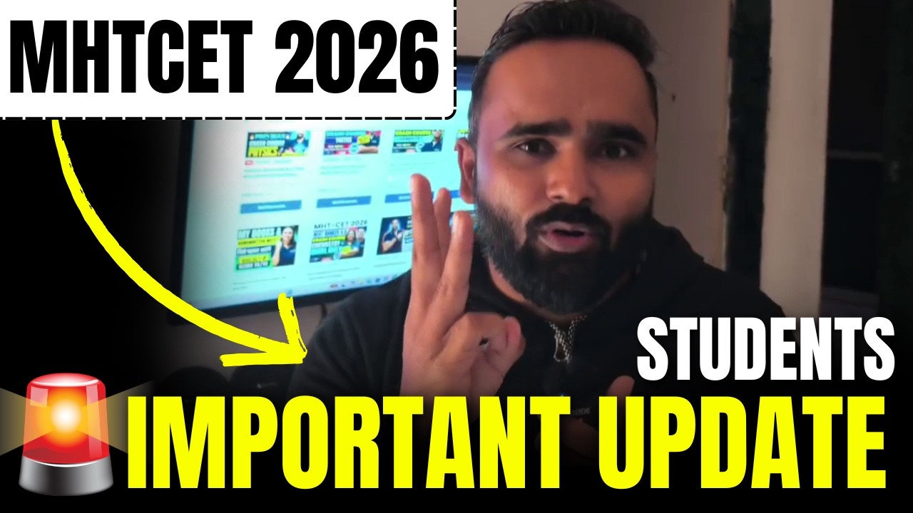 IMPORTANT UPDATE !! MHT CET 2026 Courses !! | Pradeep Giri Sir