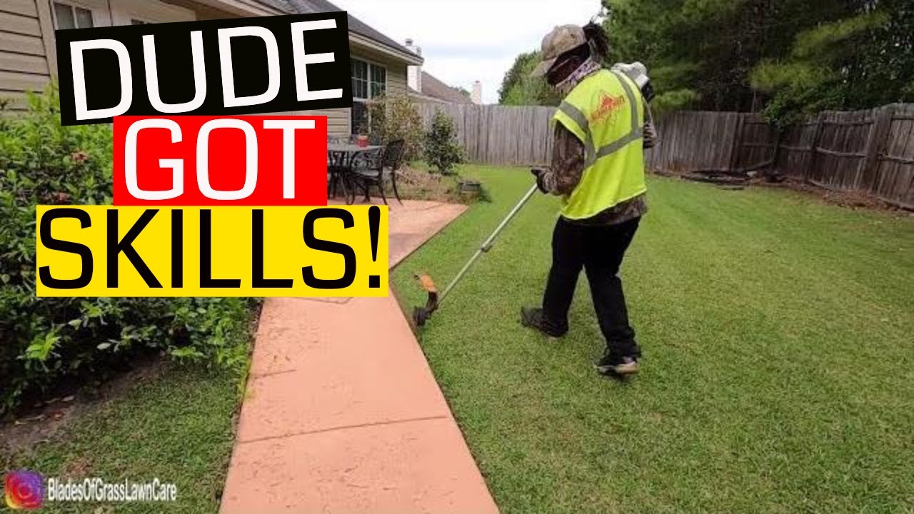 He's definitely clean with the trimmer | Lawn Care | Lawn Life