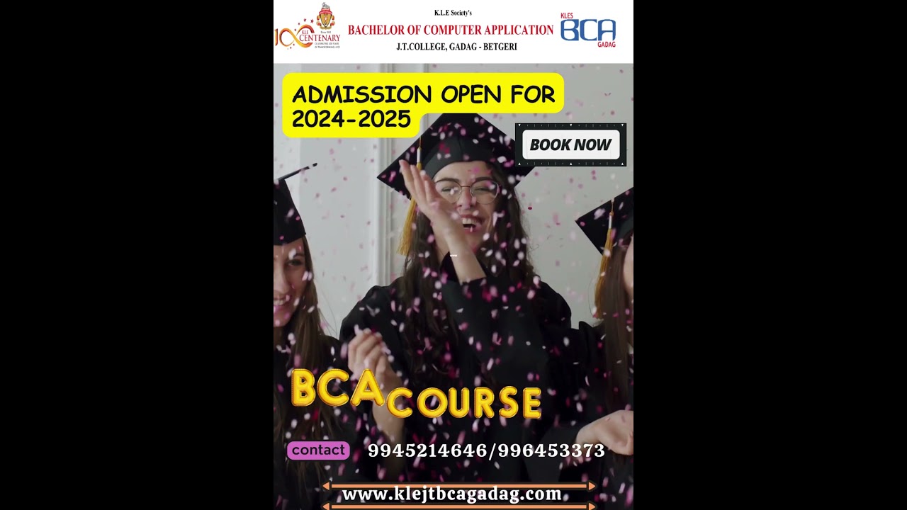 KLE's JT College, Gadag. " BCA COURSE "" Admission open for 2024-2025