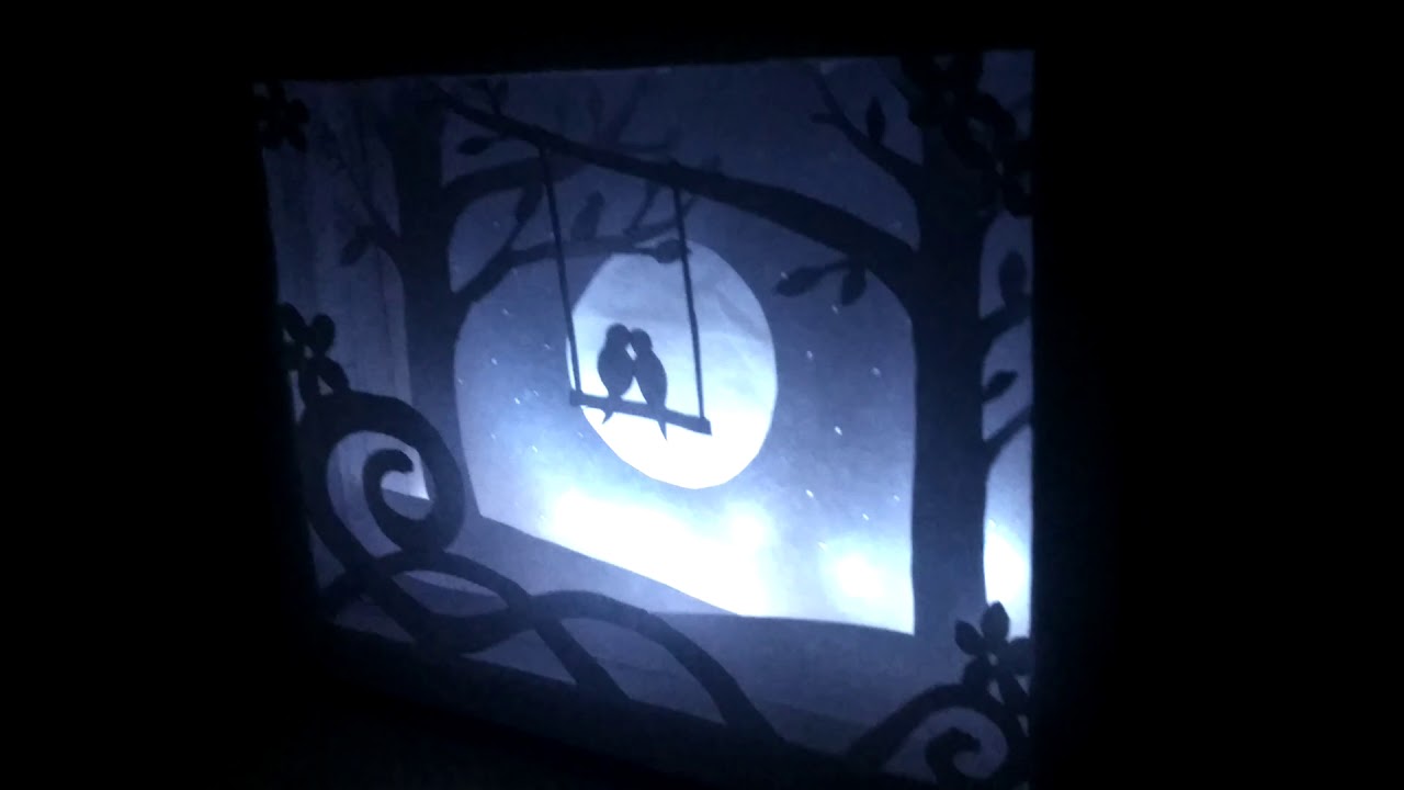DIY Moonlight 3D Paper-cut​ Light Box !