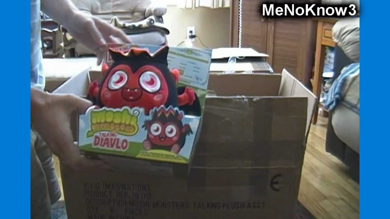Mail Day from the UK featuring Moshi Monsters plush and figures and Club Penguin Puffles