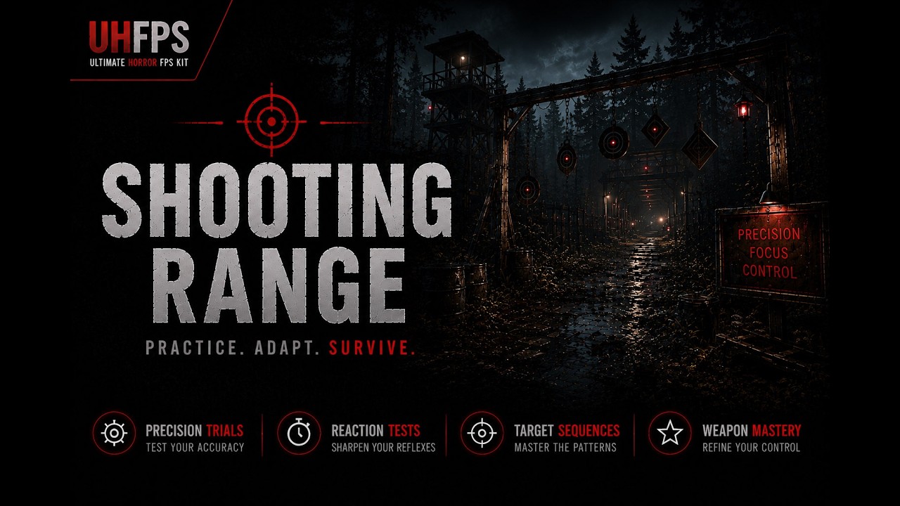 Shooting Range for Ultimate Horror FPS Kit | Demo (URP) | Unity Asset
