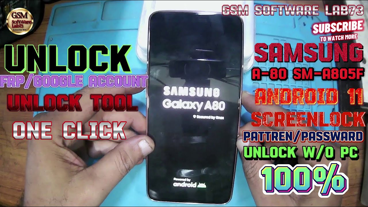 How to Samsung A80 A805f Hard Reset Without PC & FRP Remove One Click Unlock Tool|GsmSoftWareLab73