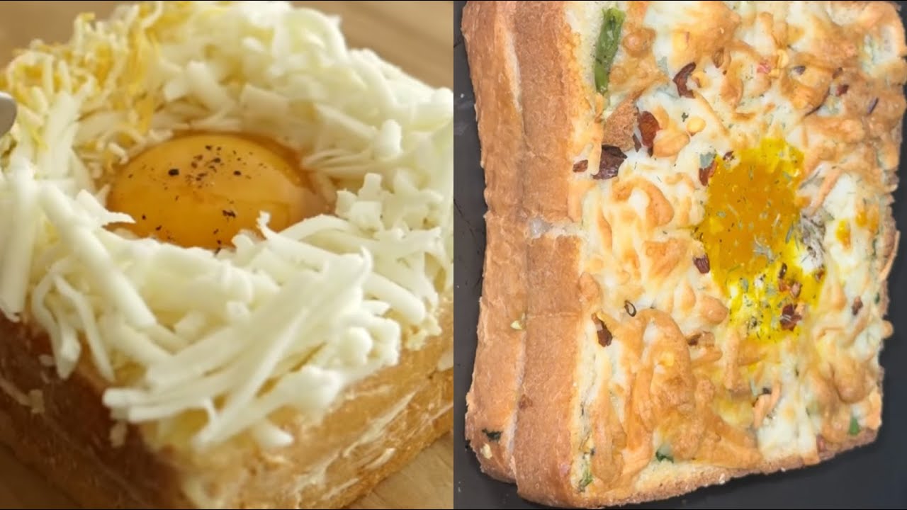 Crispy Egg cheese toast | garlic bread recipe | garlic butter Toast | cooking with Romes a