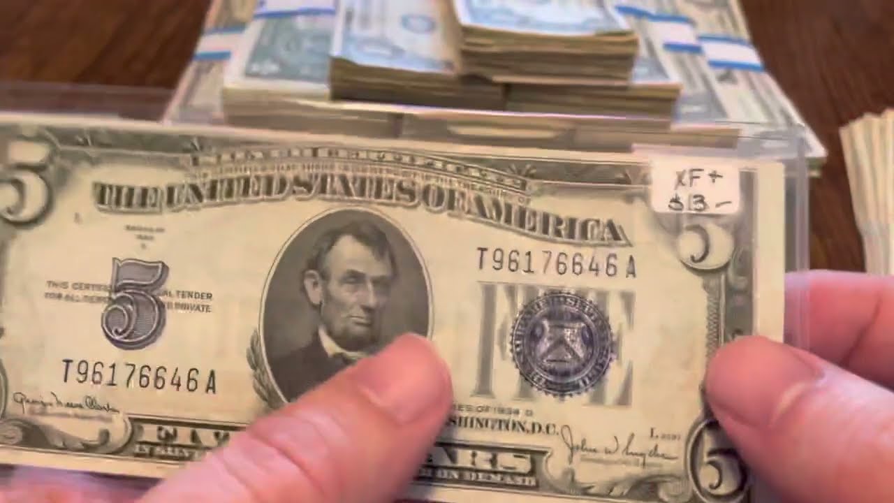 1934 D $5 silver certificate