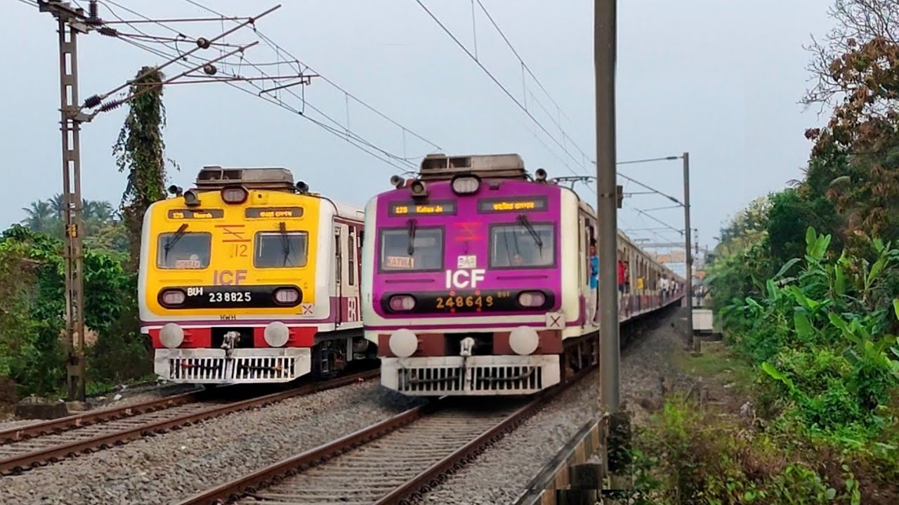 Katwa-Howrah+Bandel-Katwa+Purulia MEMU+Malda Town Intercity Express Train || Live Crossing  ||