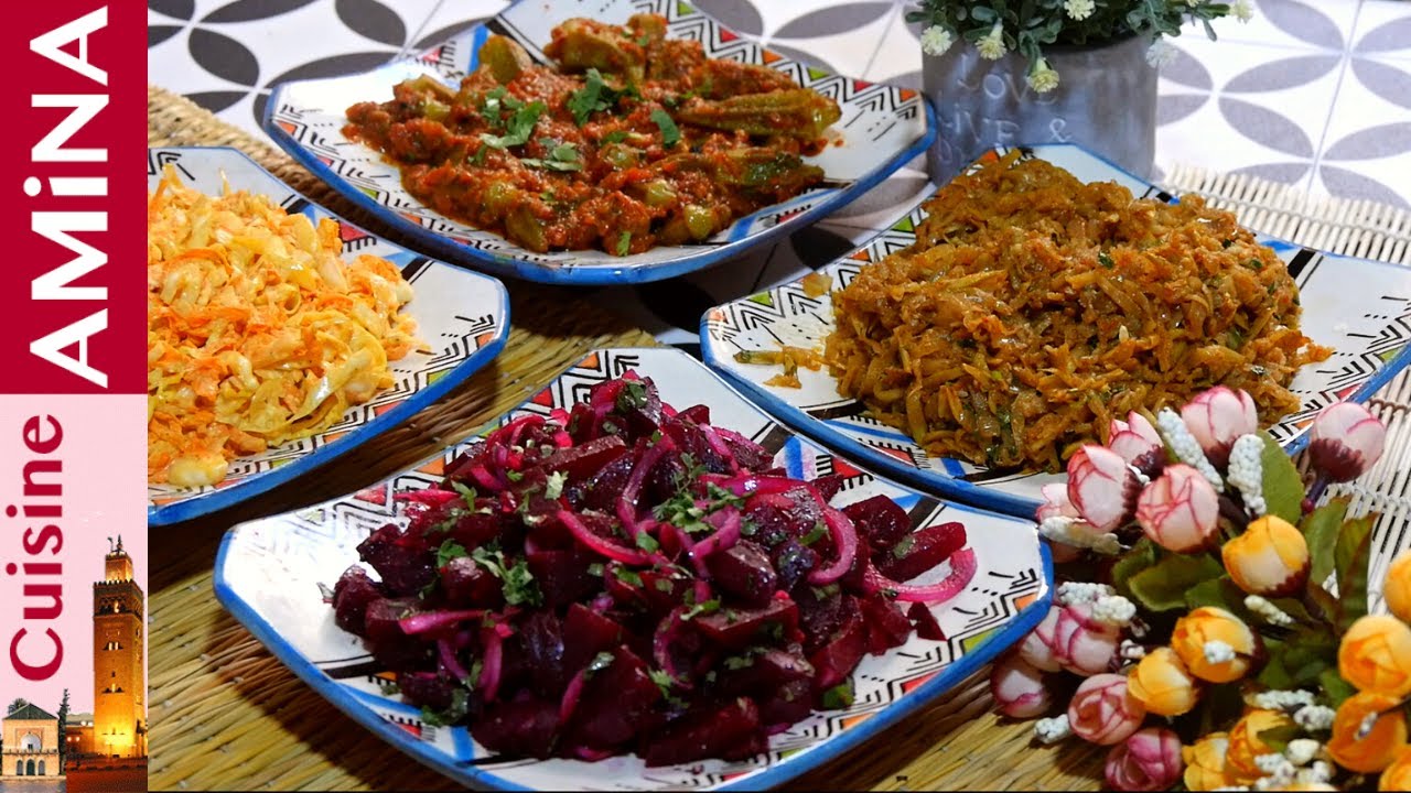 سلطات مغربية متنوعة و مختلفة بشكل جديد - مطبخ أمينة المراكشية
