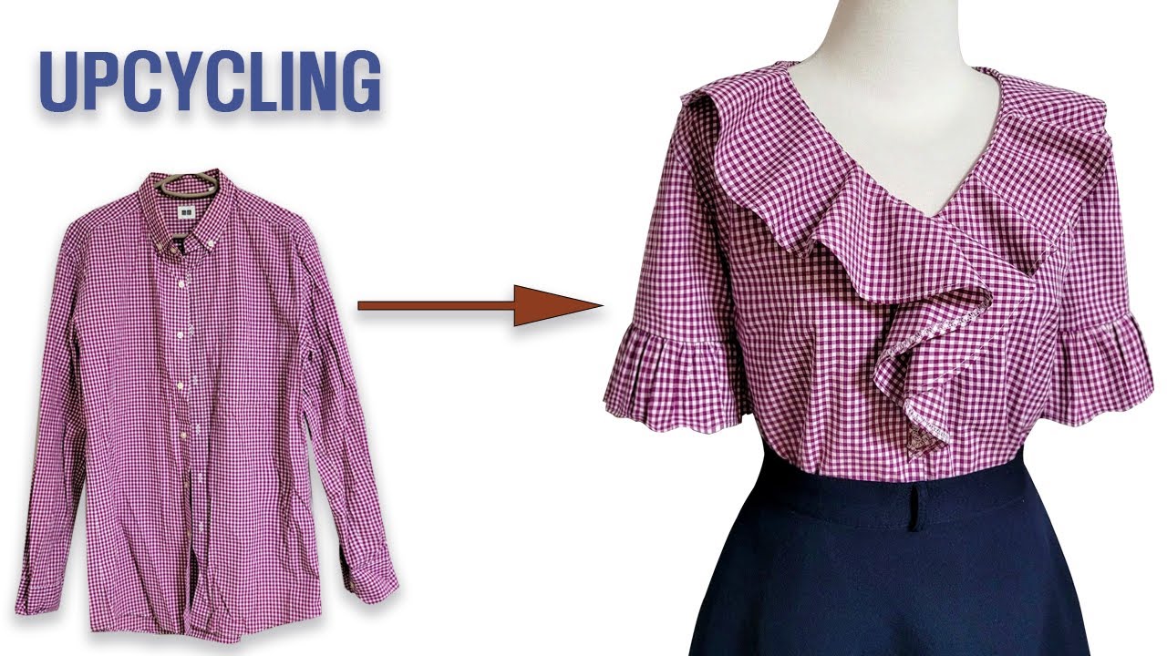 DIY Upcycling a Shirt|셔츠 리폼|블라우스|Blouse|남방|안입는옷 리폼|Recycling Old Your Clothes|Refashion|옷만들기|옷수선