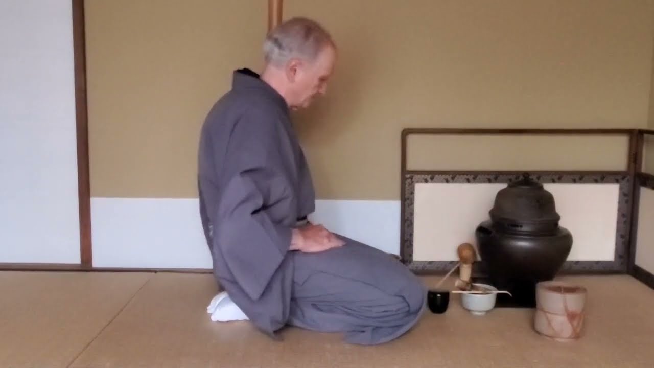 男子風炉広間運び薄茶点前brazier thin tea in a large room Omotesenke-ryu 表千家流 tea class 2022-6-26