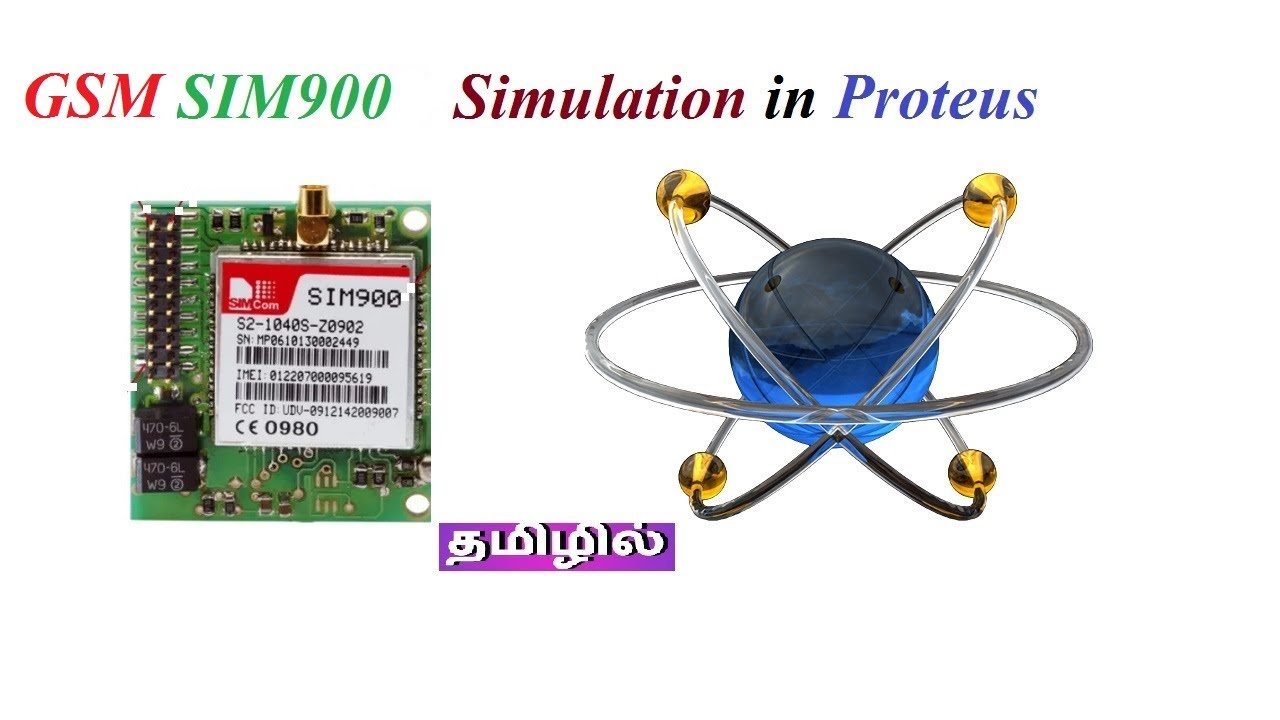 SIM900 GSM Proteus Simulation Basic AT command learn tamil