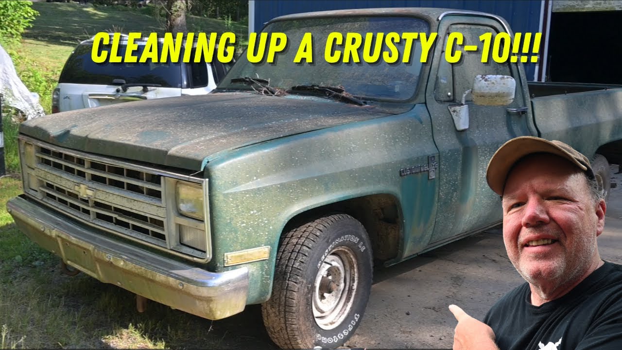 Очищаем покрытый ржавчиной квадратный кузов Chevrolet C-10 1985 года!