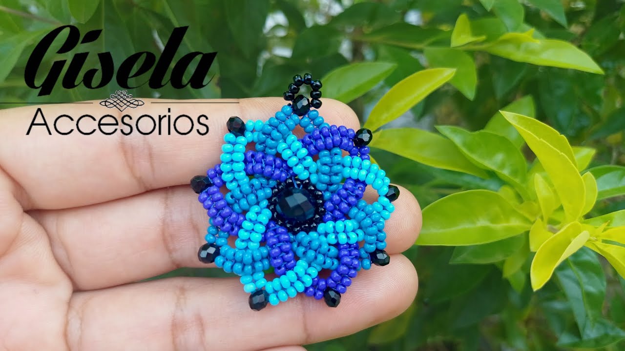 ✨️ Dije de flor 💠 // medalla de flor en mostacilla Checa 💠