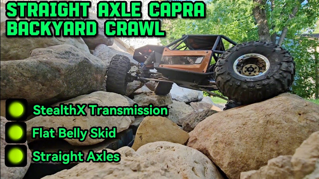 Axial Straight Axle Capra - Crawling The Backyard Course
