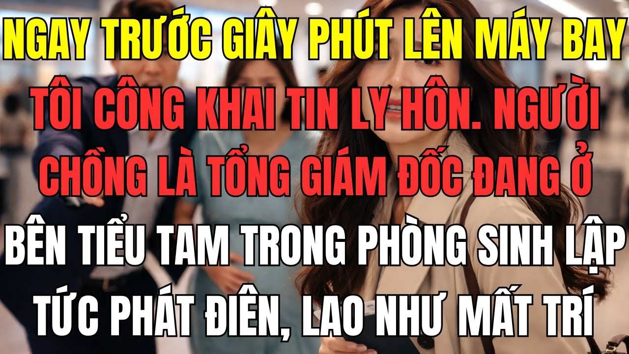 Ngay trước giây phút lên máy bay, tôi công khai tin ly hôn. Người chồng là tổng giám đốc đang ở bên