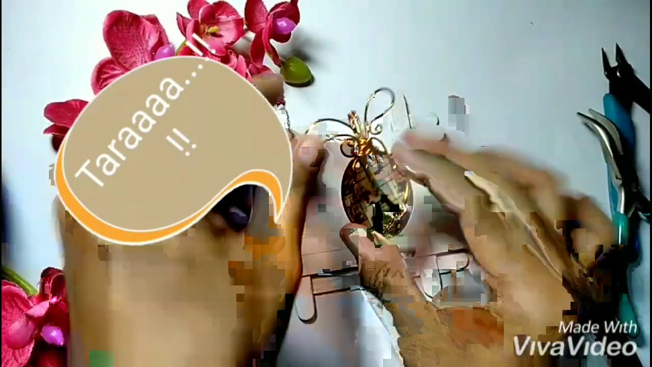 DIY Membuat Liontin Kawat Tembaga | Pendant Wire Wrapping | Tutorial Mudah Bandul Resin