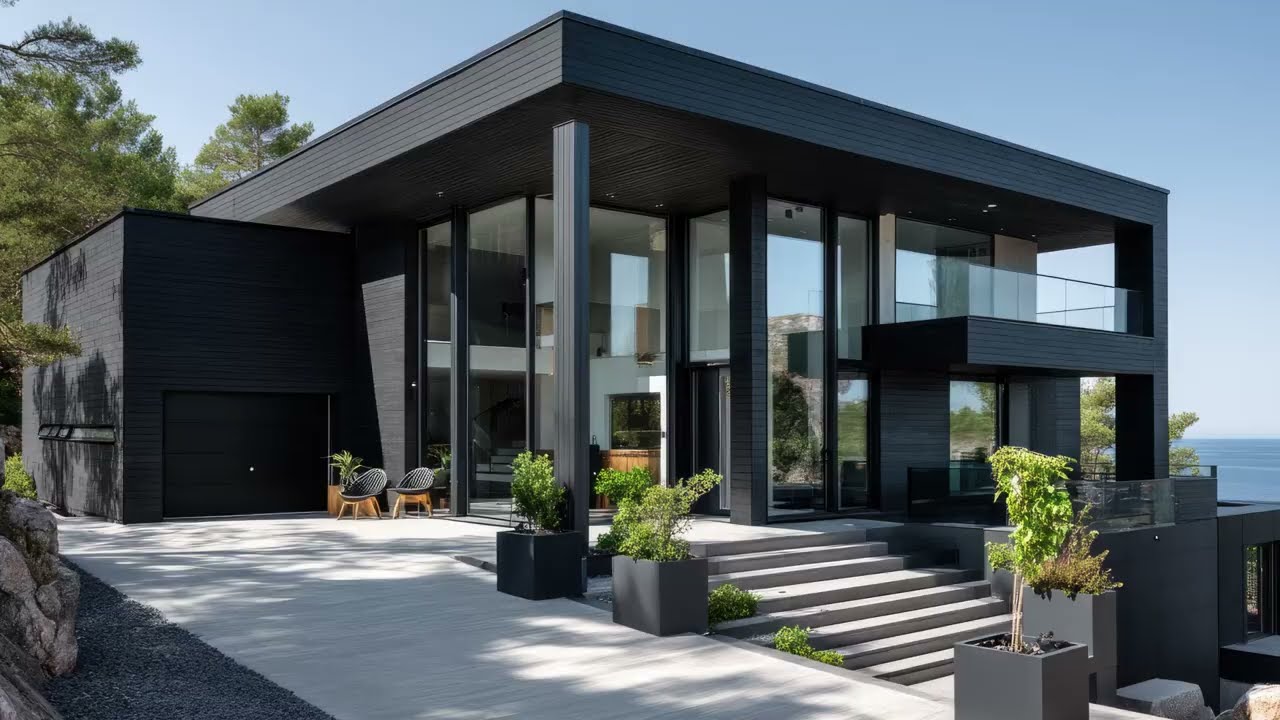 Black Modern Minimalist House Tour 2026 | Sleek Architectural Masterpiece & Design Inspiration