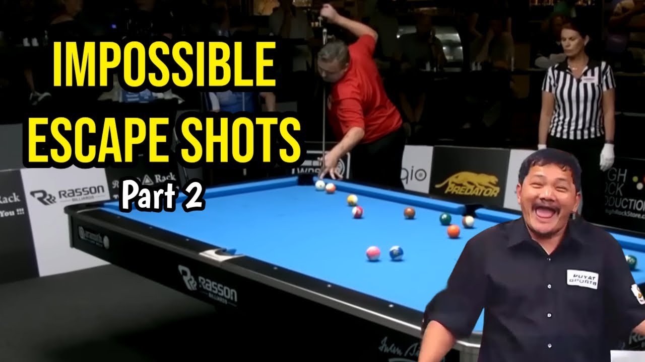 IMPOSSIBLE escape shots in pool that will blow your mind Part 2