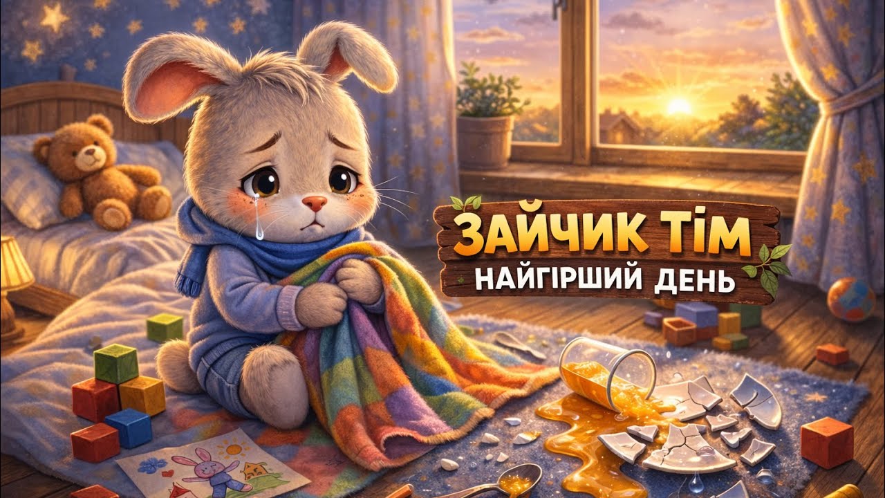 Найгірший день Зайчика Тіма | Казка про помилки та підтримку мами🐰 | Казка на ніч🌙