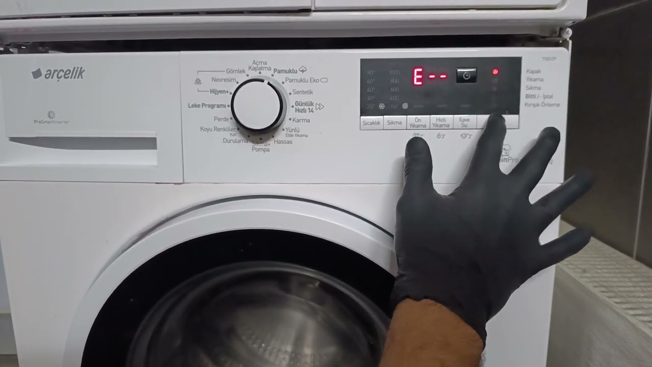 Arçelik çamaşır makinesi arıza giderme ve resetleme