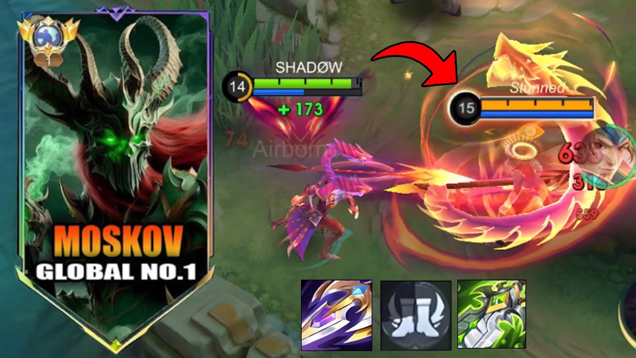 WTF DAMAGE!! BEST 1 HIT BUILD MOSKOV 2025 (recommended build and emblem)- MLBB!!