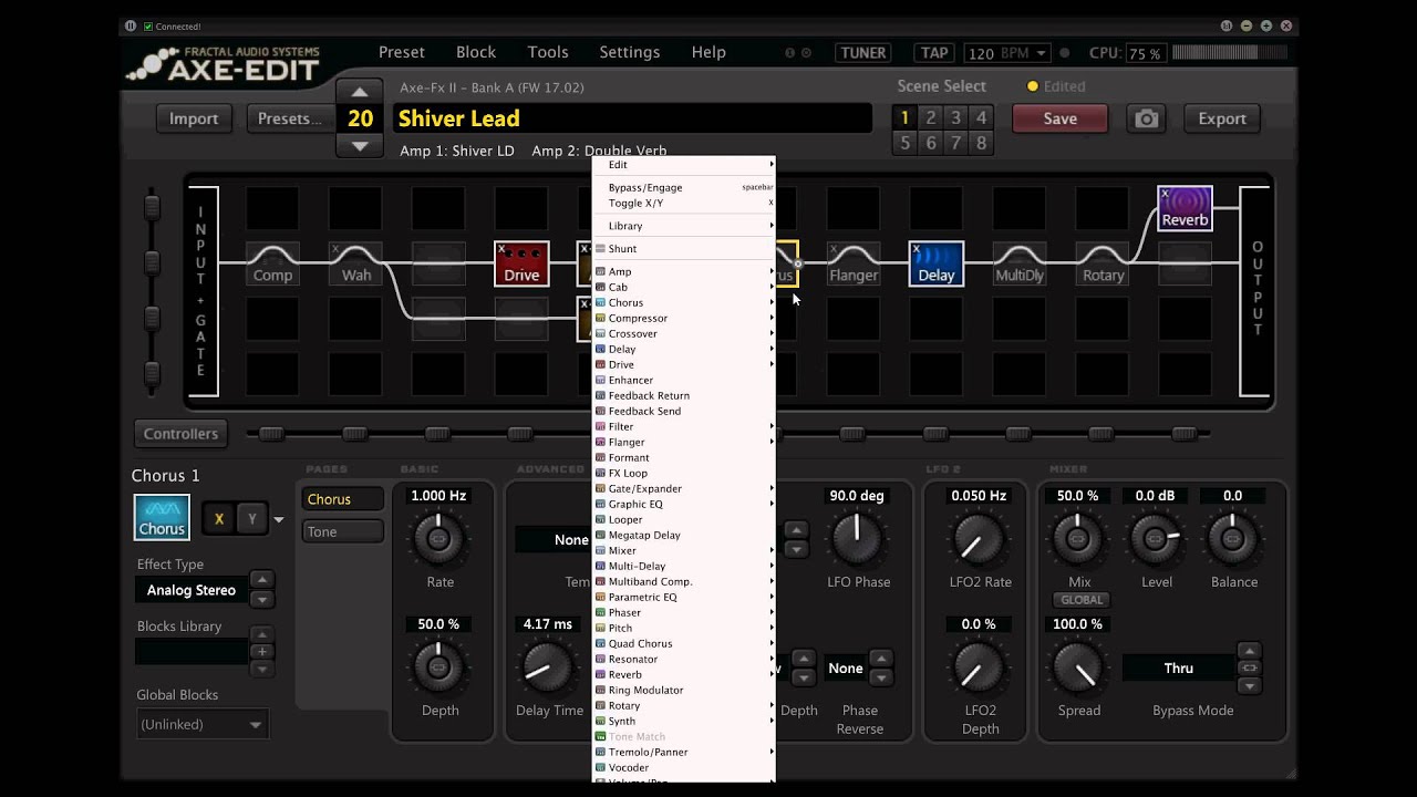 Live Blending Clean and Lead Tones in the Axe-Fx II