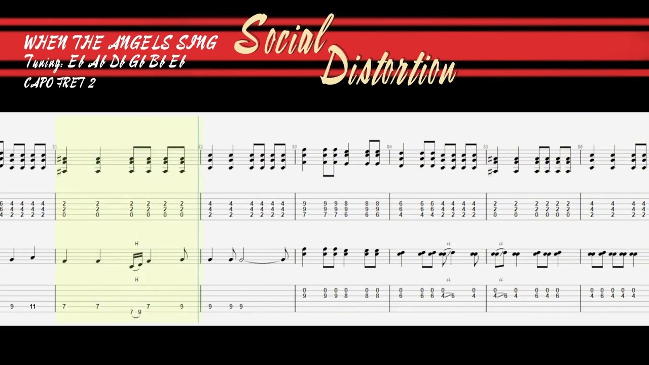 Social Distortion - When The Angels Sing guitar only cover