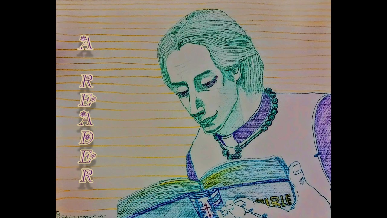 A Reader/ Drawing Art with Piano Music by SYC 
