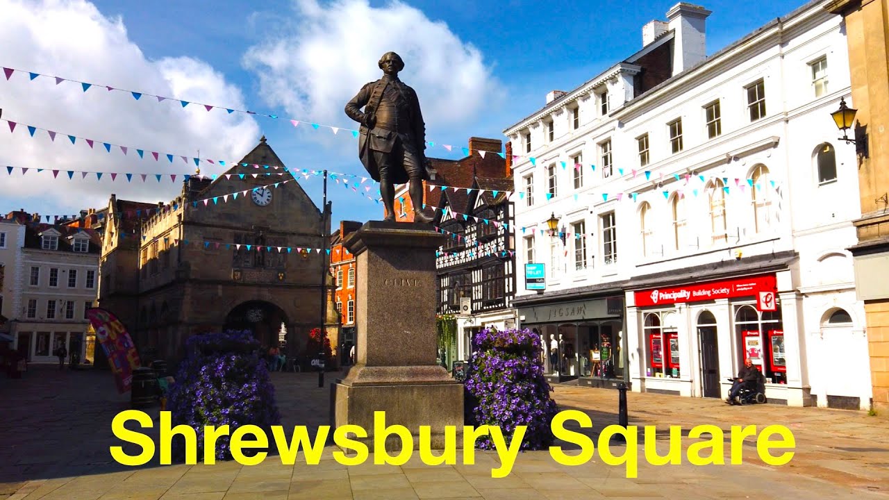 Shrewsbury Town Centre Walk, Shropshire, England in 4K