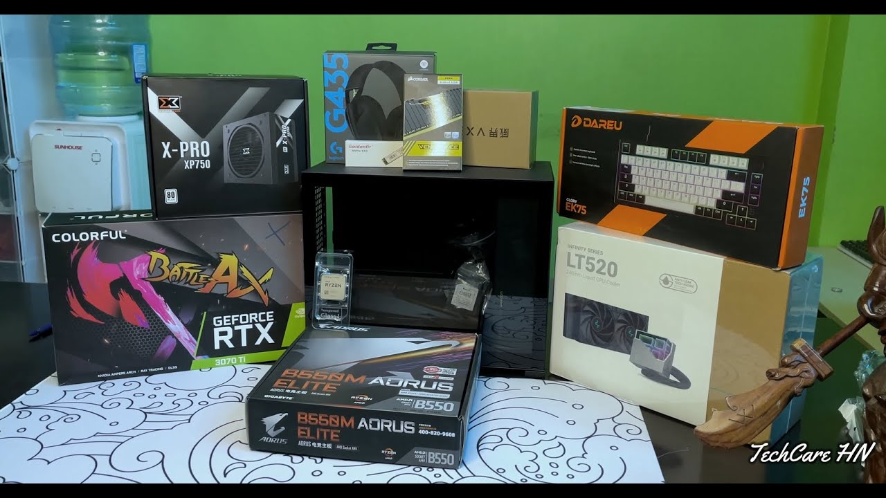 PC BUILD 4K #1 | D32 STD + LT520 + Ryzen 7 5700x3d+ COLORFUL RTX3070ti + B550M AORUS + 32GB RAM
