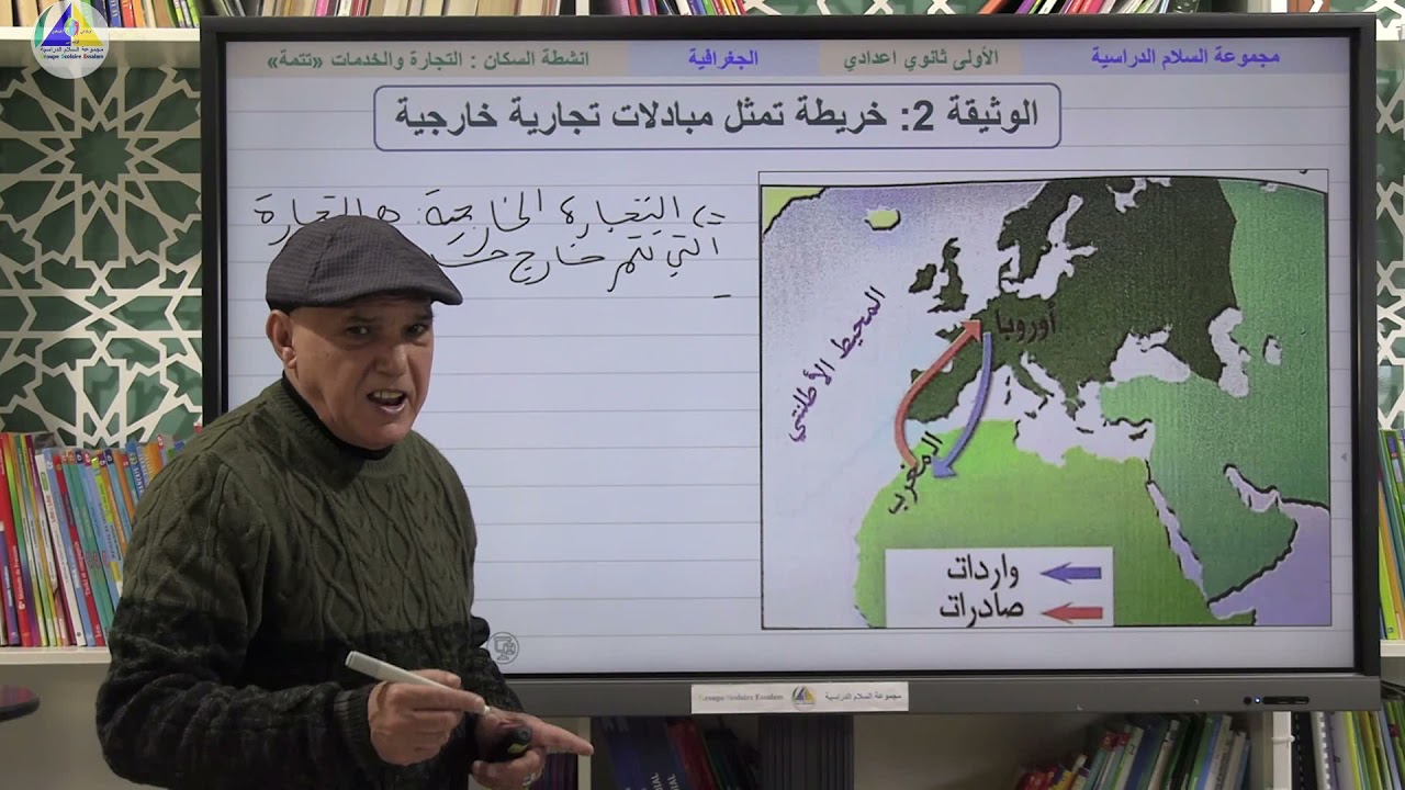 الجغرافية | (أنشطة السكان: التجارة والخدمات 