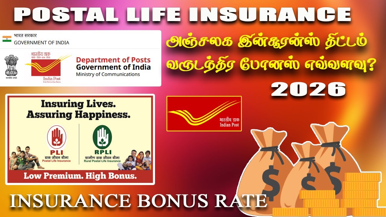 Postal Life insurance Bonus Rate 2026, Latest PLI Bonus rate in all 6 policy, pli santosh