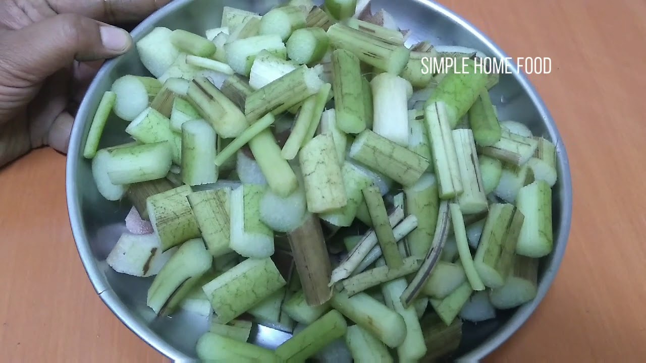 Colocasia Stem Curry | Colocasia Stem Sambar | Chembu thandu pulinkari | Taro Stem |Simple Home Food