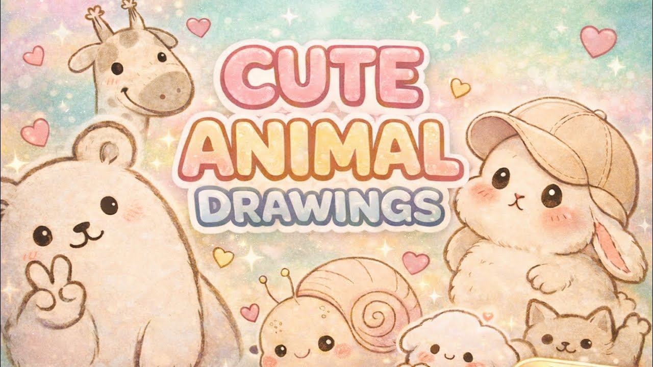 CUTE ANIMAL DRAWING | EASY DRAWING | CUTE THINGS TO DRAW 
