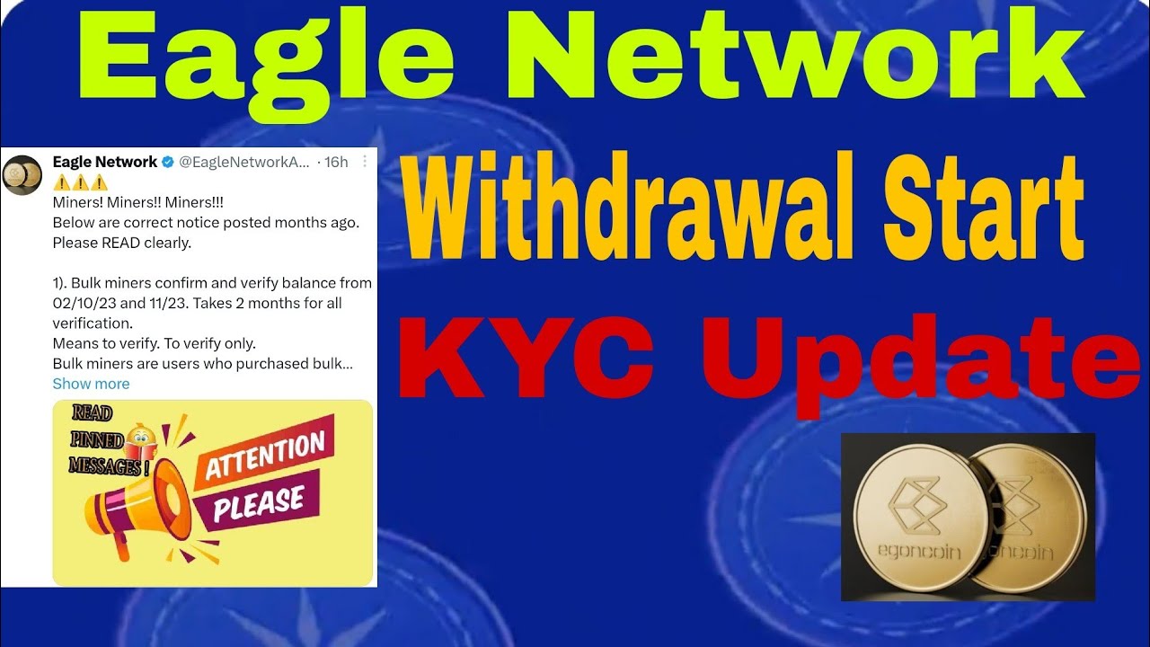 Eagle Network Withdrawal Update।। Eagle Network KYC update।। Eagle Network Mainnet।।