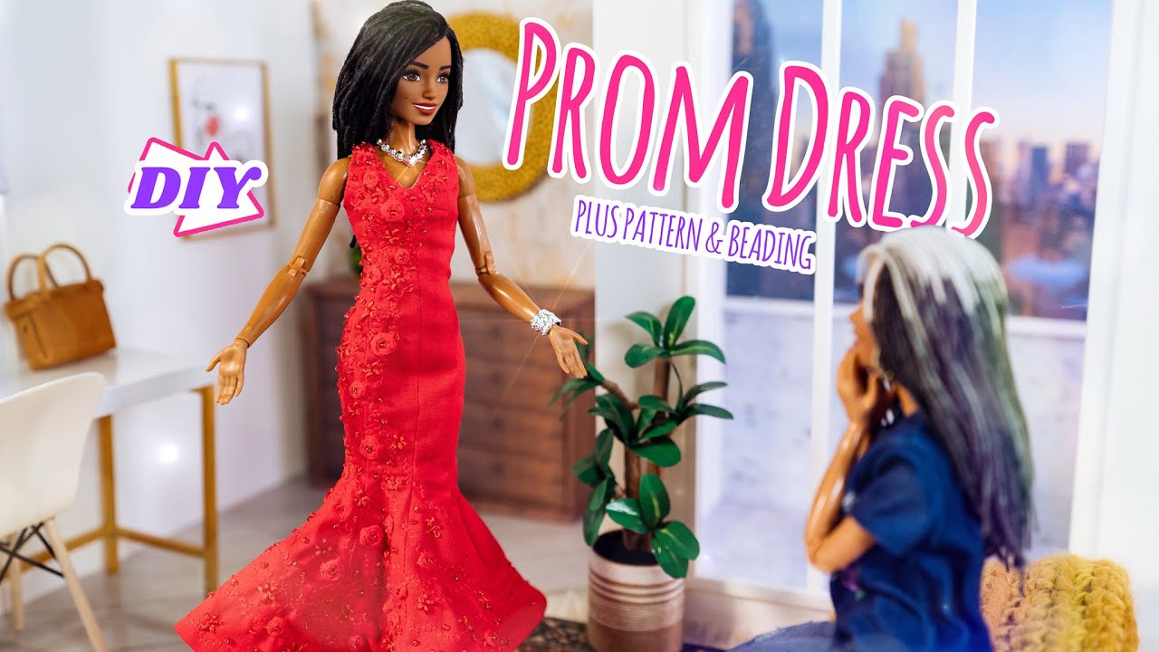 Let’s Make a Prom Dress for Our Dolls | Pattern + Beading