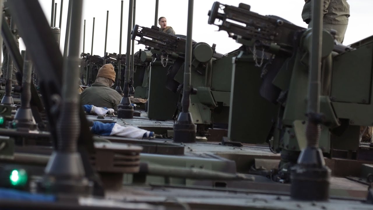 U.S. Marines conduct a machine gun range