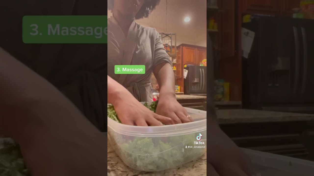 Kale prep!! How I prep Kale for kale salad