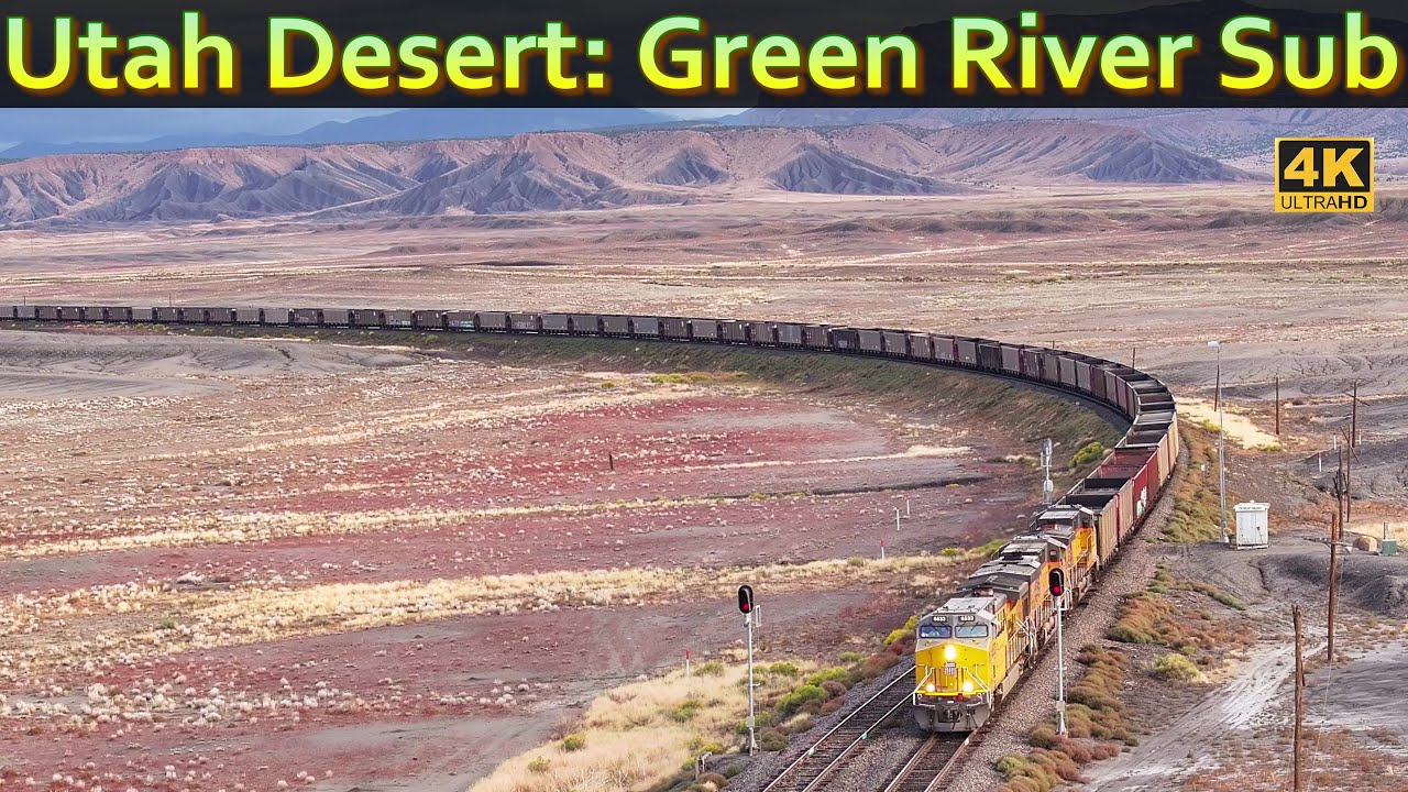 Utah Desert: Green River Sub & Sunnyside Branch (4K) | UP, BNSF, Amtrak | Oct. 2023