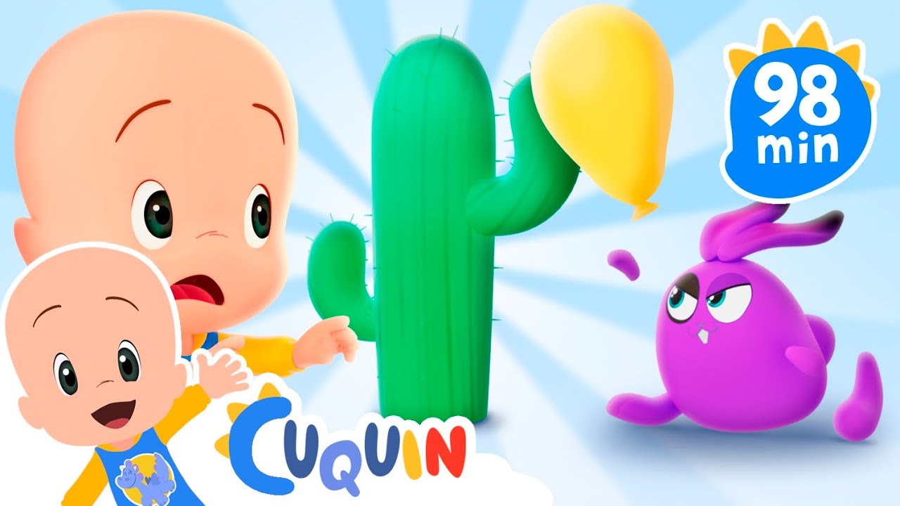 Aprenda emoções com Cuquin e coelhinhos coloridos e mais vídeos 🐰🥰😭 Desenhos animados para bebês