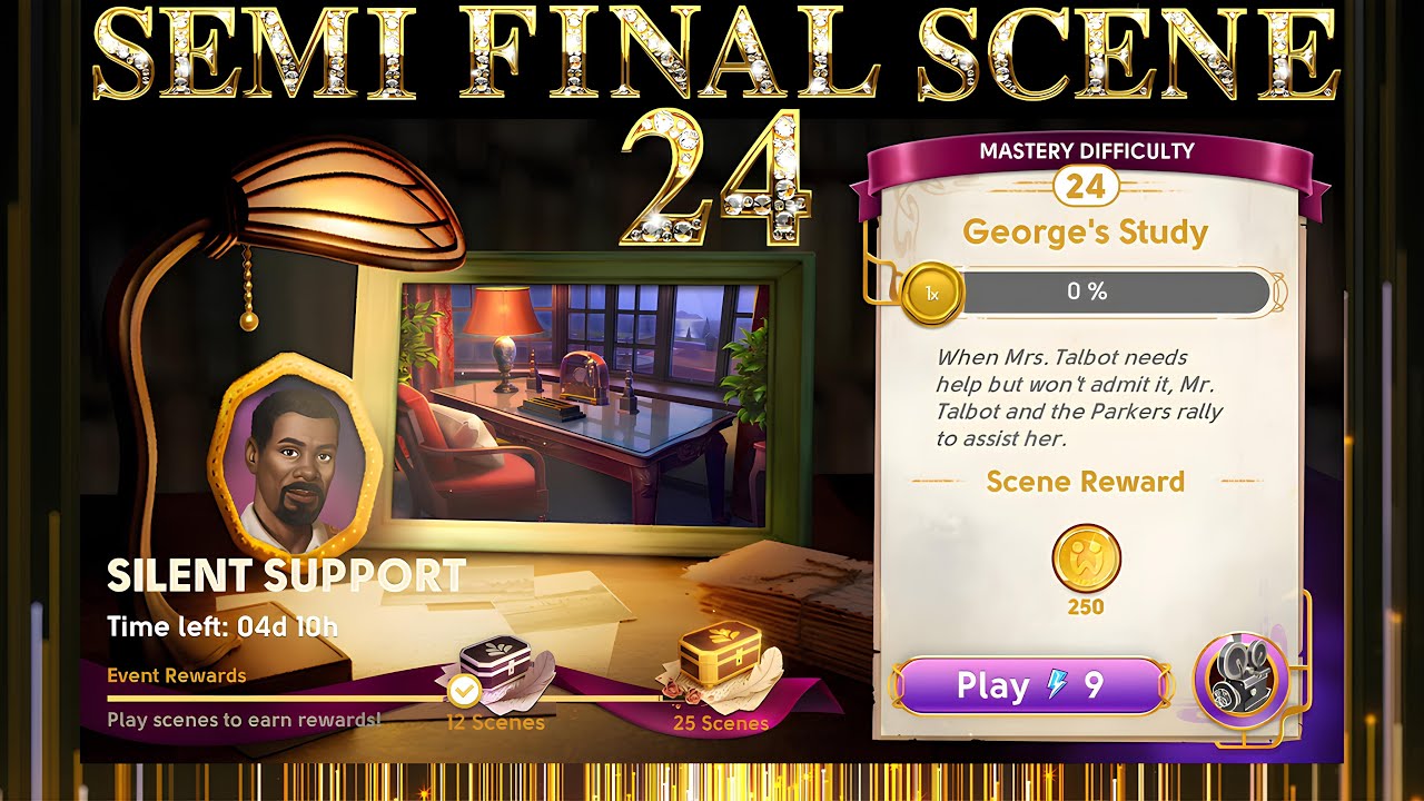 June's Journey Secrets 34 SEMI FINAL SCENE 24 George's Study Silhouette Mode 4K ULTRA HD