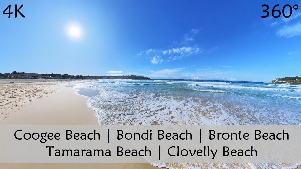 Walking Coogee Beach to Bondi Beach  | Sydney, Australia | Slow TV | Virtual Hike | 360° Video