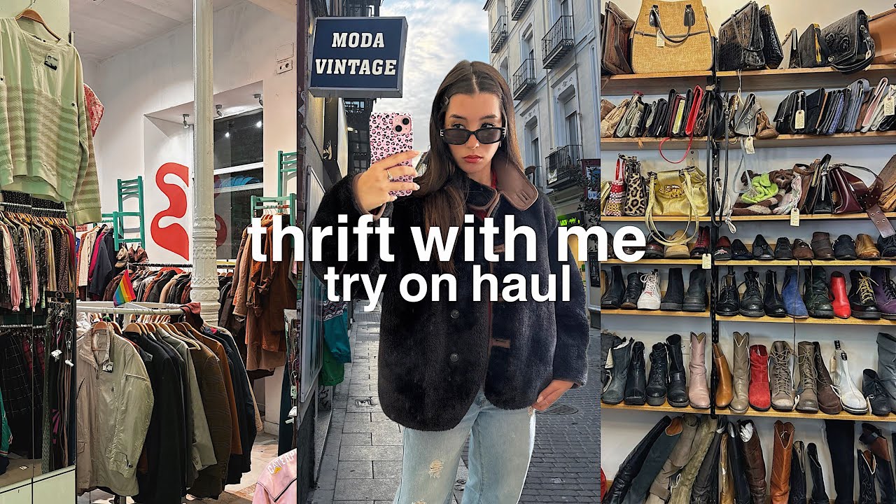 THRIFT WITH ME + try on haul ❄️🩰 7 thrift stores!