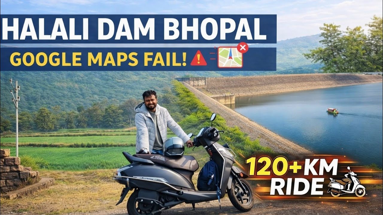 Halali Dam Bhopal on Scooty bike| Ashok Sagar Dam Bhopal #halalidam