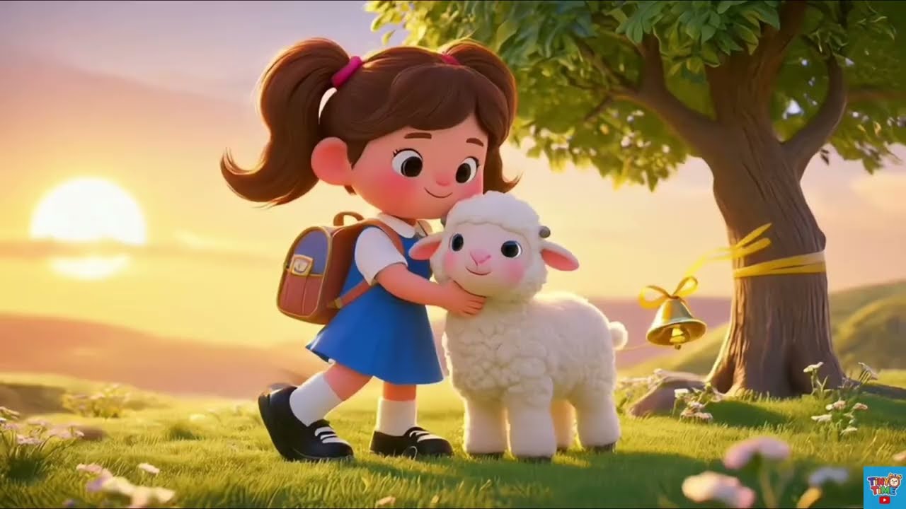Mary Had a Little Lamb 🐑 | Cute Kids Rhyme & Animation | Nursery Song | Full Animated Story for Kids