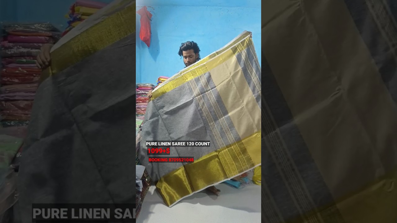 pure linen saree manufacturers #bigbordersarees